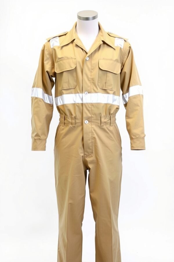 Light khaki with epaulets Boiler Suits - Image 3