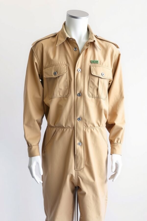Khaki solid Boiler Suits - Image 6