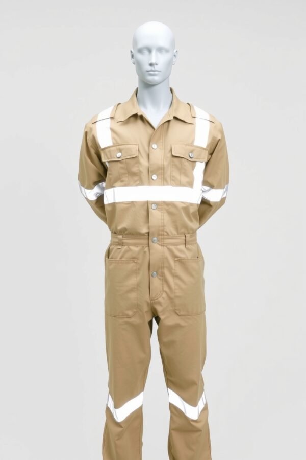 Light khaki with epaulets Boiler Suits - Image 2