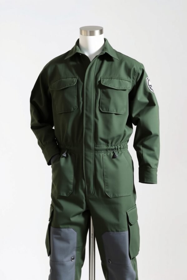Green with grey pockets Boiler Suits - Image 4