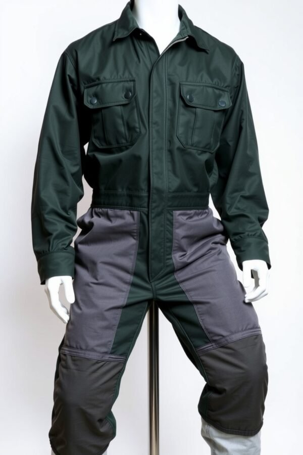 Green with grey pockets Boiler Suits - Image 3