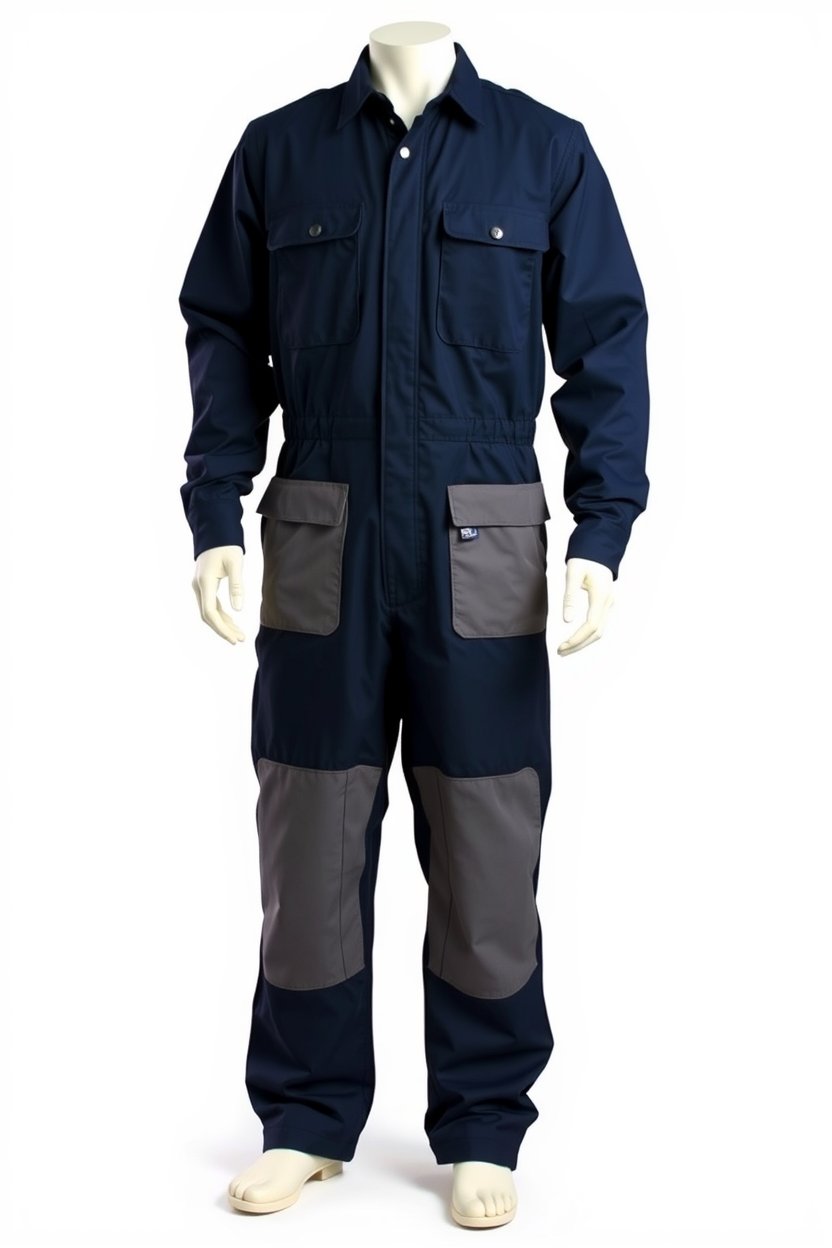 Blue with grey pockets Boiler Suits