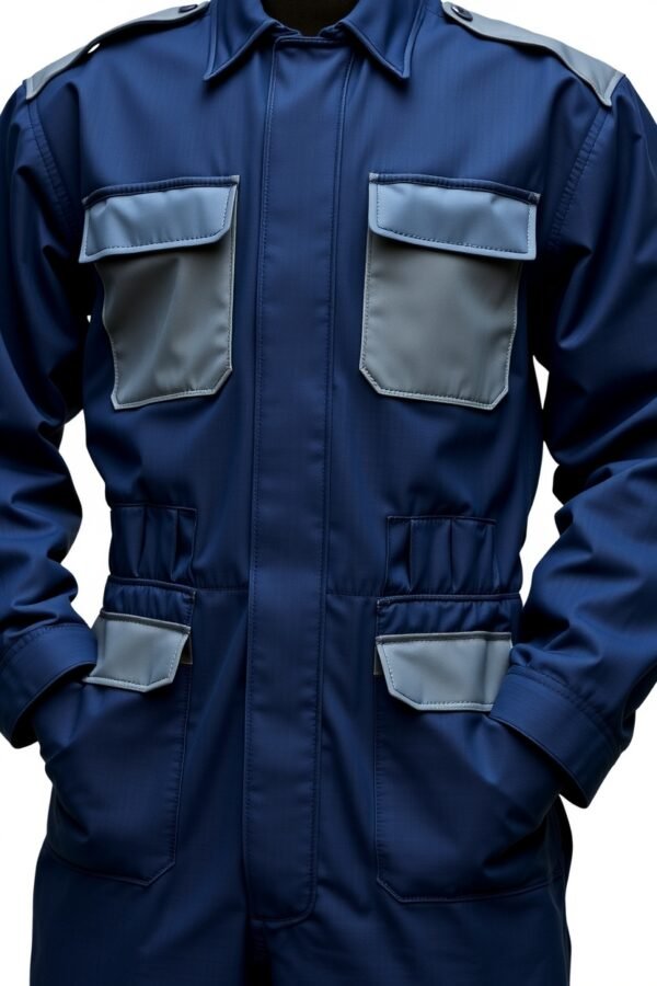 Blue with grey pockets Boiler Suits - Image 2