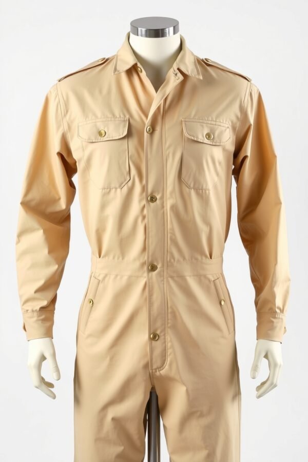 Khaki solid Boiler Suits - Image 5