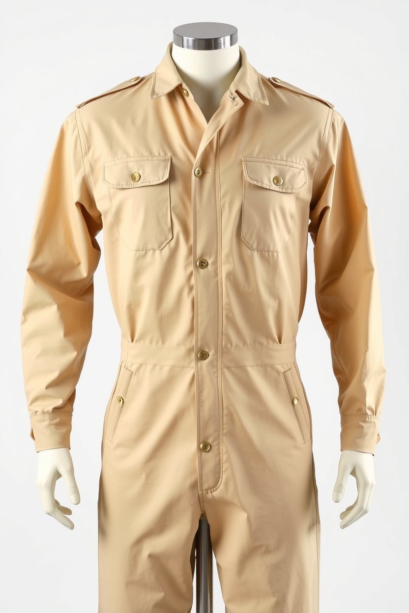 Khaki solid Boiler Suits - Image 4