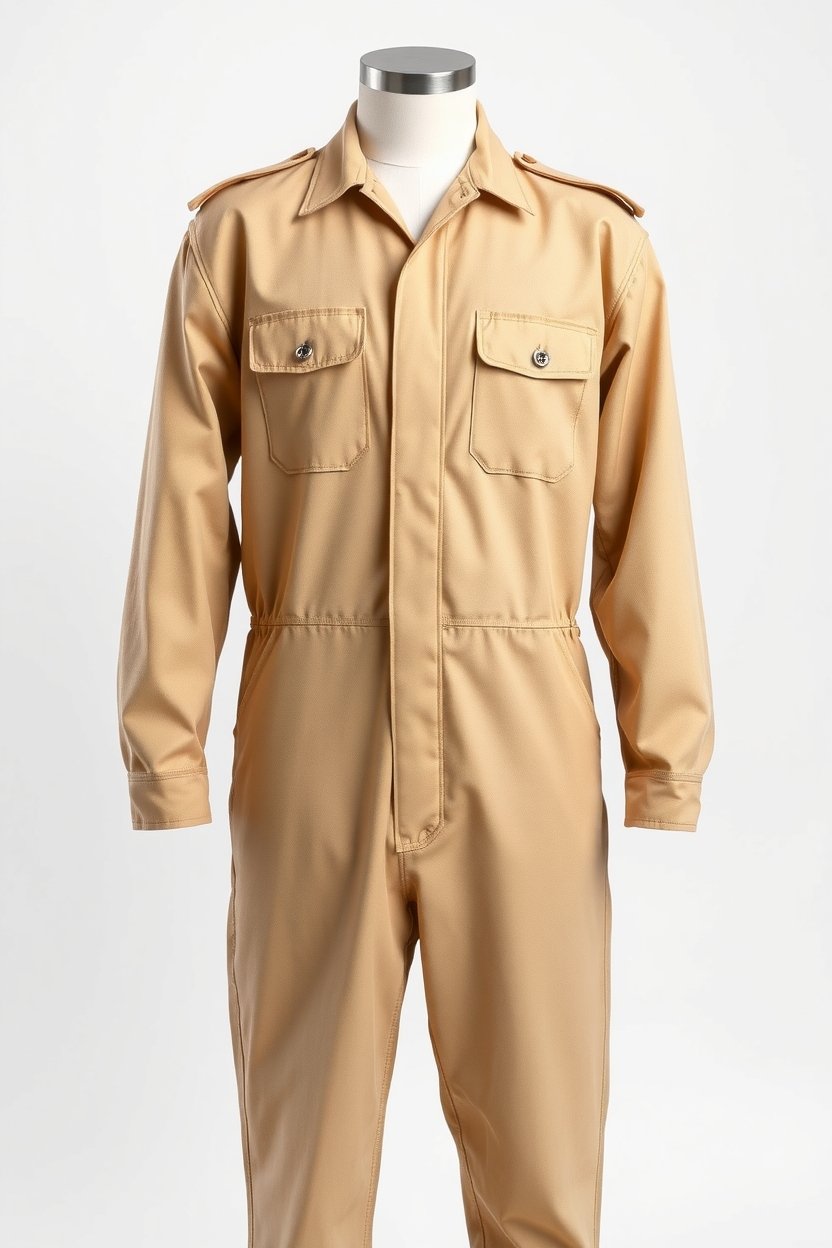 Khaki solid Boiler Suits - Image 2